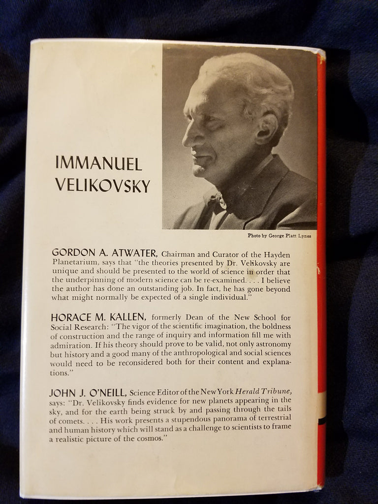 Velikovsky Worlds in Collision by Immanuel Velikovsky. First Printing – formerly ...