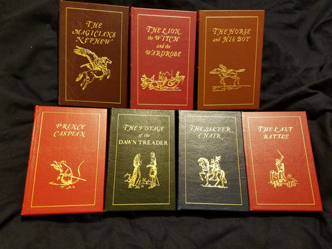 CHRONICLES OF NARNIA [COMPLETE SET]  by C.S.Lewis. Full Leather Easton Press. LIKE NEW