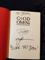 Good Omens: The Nice and Accurate Prophecies of Agnes Nutter, Witch by Neil Gaiman and Terry Pratchett. SIGNED BY GAIMAN AND PRATCHETT