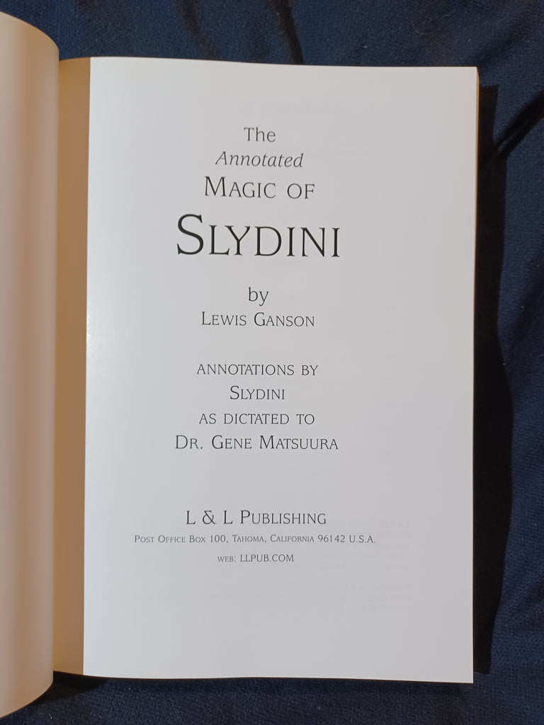 Slyd In Annotated Magic of Slydini by Lewis Gannon. – formerly Shakespeare and ...